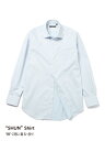 【4点で35％OFF】SHUNシャツ ワイシャツ メンズ 長袖 形態安定 ノーアイロン ストレッチ ホリゾンタルカラー 無地 BASIC ドレスシャツ メンズシャツ サックスブルー 楽ちん ワイドカラー ザ スーツカンパニー スーツスクエア