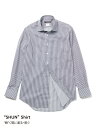 【4点で35％OFF】SHUNシャツ ワイシャツ メンズ 長袖 形態安定 ノーアイロン ストレッチ ホリゾンタルカラー ワイドカラー BASIC ドレスシャツ ネイビー ビジネスシャツ ザ スーツカンパニー スーツスクエア