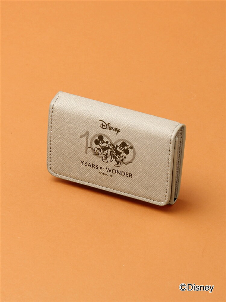Disney Mickey & Minnie ディズニー ミッキー ミニー カードケース ベージュ おしゃれ かわいい ホワイト・ザ・スーツカンパニー スーツスクエア