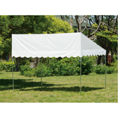 GK 片屋根型テント(1間×1.5間)白天幕(柱1.85m)イベントテント 集会用テント パイプテント 定番 行事 白 防水 日よけ 日除け