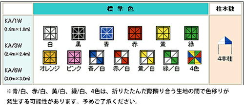 かんたんてんと KA/1W(1.8m×1.8m)(スチール&アルミ複合フレーム)ワンタッチテント イベントテント UVカット 防水 防炎 日よけ 雨除け 定番 かんたんテント 簡単テント通販格安セール情報 楽天 通販
