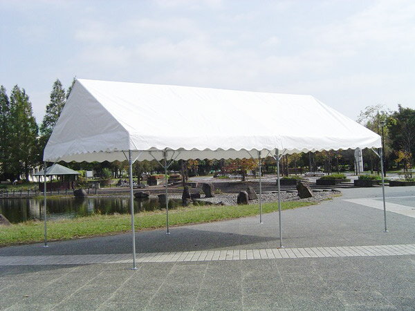 キングテント(1.5間×2間)柱高1.8m 首折れ式(定番・集会用・イベントテント) パイプテント 白 防水 日除け 日よけ 2.7m×3.6m通販格安セール情報 楽天 通販