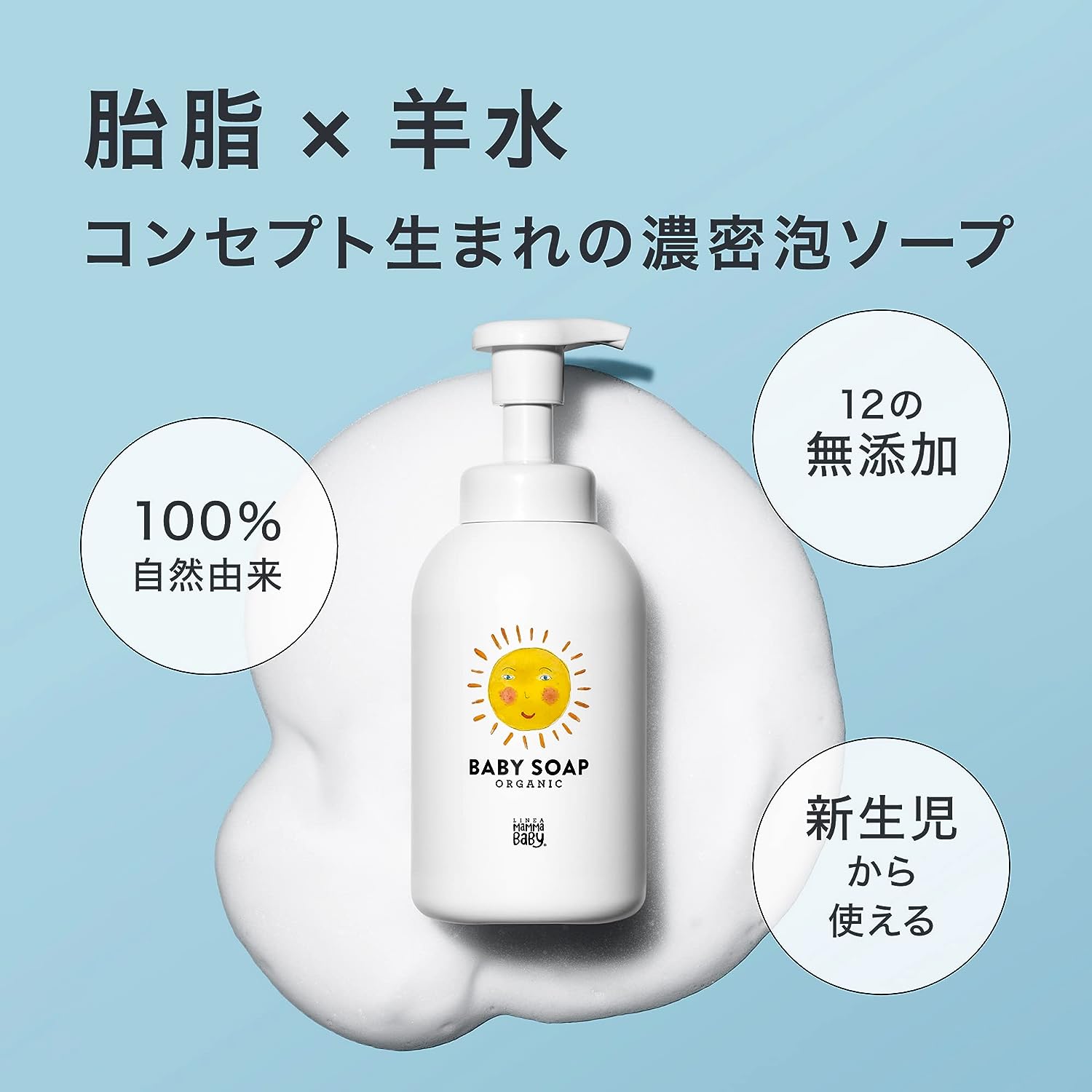 【今だけ P10倍 ＆ 10%OFF】 ママベビー ベビーソープ レフィル（泡タイプ全身用）1080mL mammababy 自然由来 ベビー 全身シャンプー 無添加 新生児 赤ちゃん 子ども せっけん & アンド ママ キッズ 子供 ノンシリコン ボディソープ 沐浴 オーガニック 泡 2