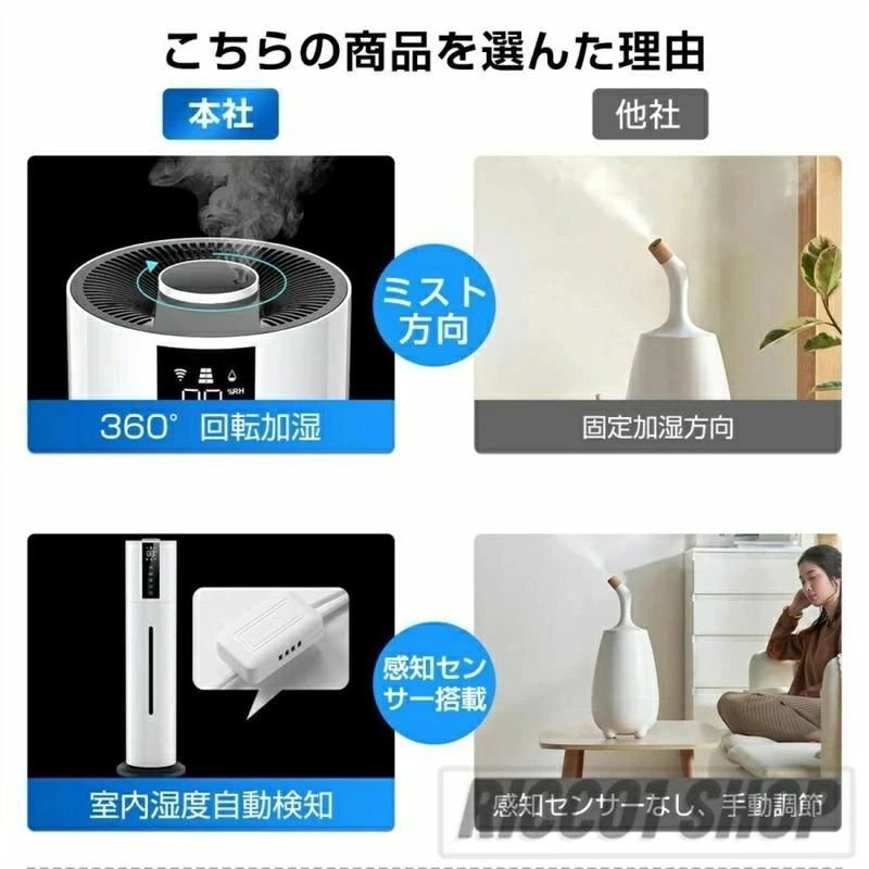 加湿器 超音波式 アロマ スチーム式 40畳 ウイルス除去 7.5L大容量 UV除菌 静音 省エネ 節電 三段調整