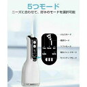 替えノズル4本 高水圧 電動歯ブラシ 5つモード 歯垢除去 ウォーターフロス 口腔洗浄機 ジェットウォッシャー(2)