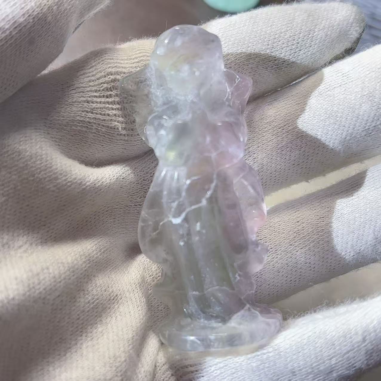 樂天商城 - 天然石 可愛い 天使 エンジェル フローライト 蛍石 パワーストーン NO109