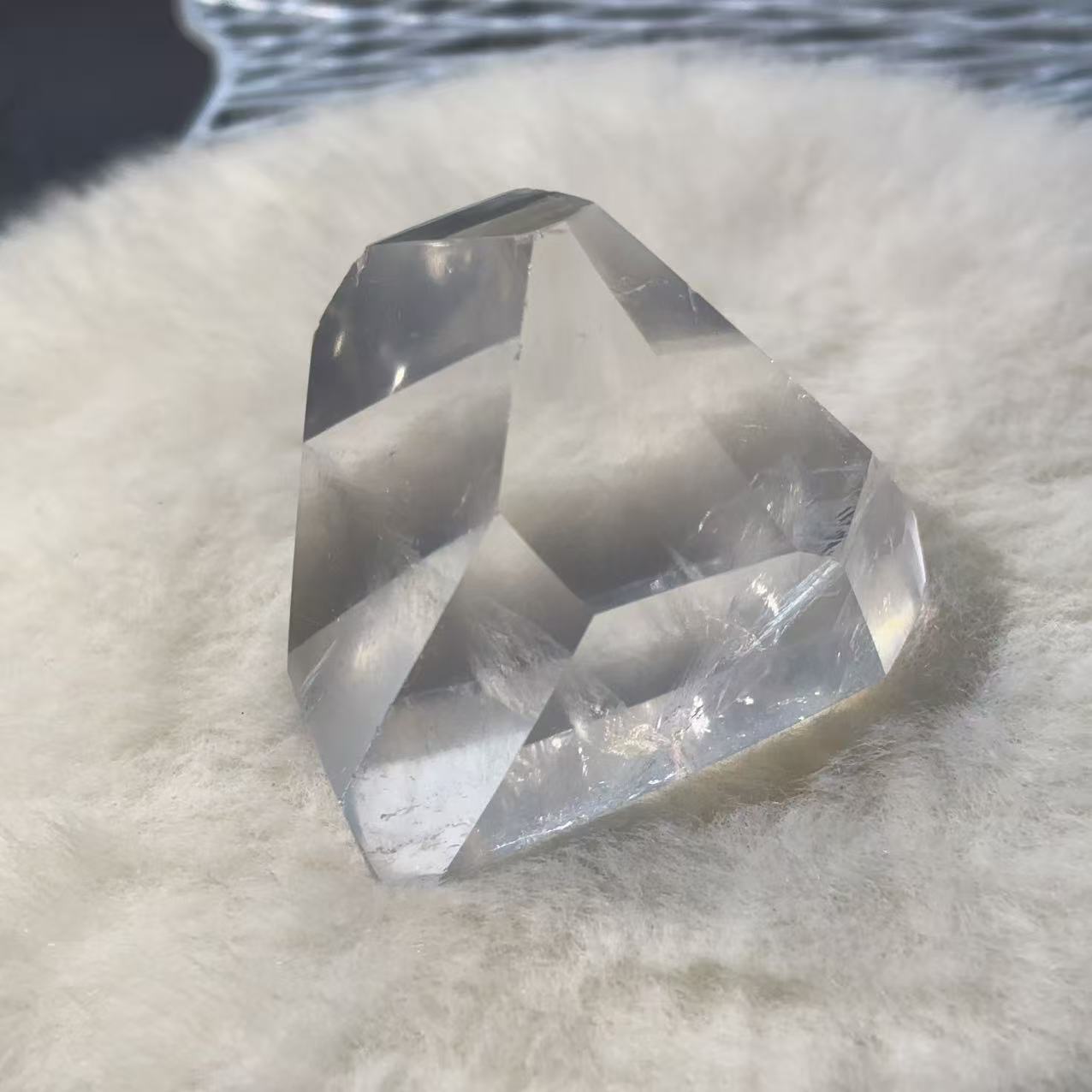 Rakuten - 天然石 ジラソルクォーツ 握り石 フリーカット 本水晶 No462