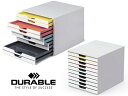 DURABLE VARICOLOR MIX10 デュラブル バリカラーミックス A4 縦型 レターケース 10段 おしゃれ オフィス用品 書類整理 ヨーロッパ ...