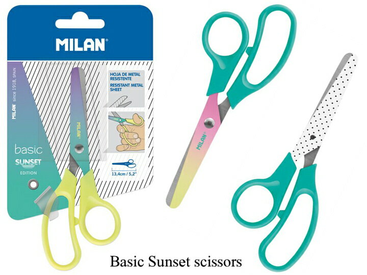 MILAN ミラン 【サンセットシリーズ】右利き ハサミ【全2色】おしゃれ ヨーロッパ 文房具 文具 SUNSET はさみ かわいい 入学準備 工作 プレゼント...