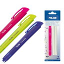 MILAN ミラン 【acid シリーズ】TRI JET 三角形 ノック式 消しゴム【全3色】【替え消しゴム2本付き】 おしゃれ ヨーロッパ 文房具 文具 ケシ...