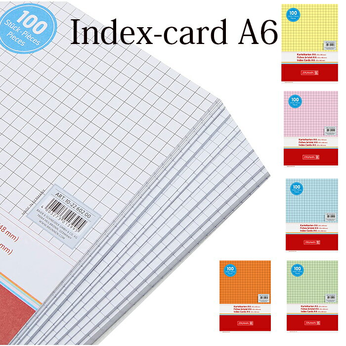BRUNNEN ブルンネン Index Card 【A6】インデックス カード(100枚入り)【全6色】おしゃれ かわいい ヨーロッパ 文房具 文具 ドイツ製 ...