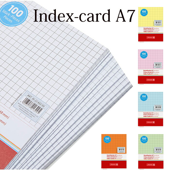 BRUNNEN ブルンネン Index Card インデックス カード（100枚入り）おしゃれ かわいい ヨーロッパ 文房具 文具 ドイツ製 メモ帳 カード 見出し A6 ザウィンド 海外 ブランド 可愛い スタイリッシュ シンプル