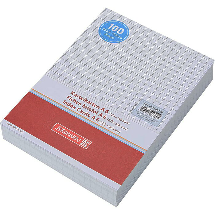 BRUNNEN �֥��ͥ� Index Card ��A6�ۥ���ǥå��� �����ɡ�100������ˡ���6���ۤ������ ���襤�� �衼���å� ʸ˼�� ʸ�� �ɥ����� ���Ģ ������ ���Ф� A6 ��������� ���� �֥��� �İ��� ��������å��� ����ץ�