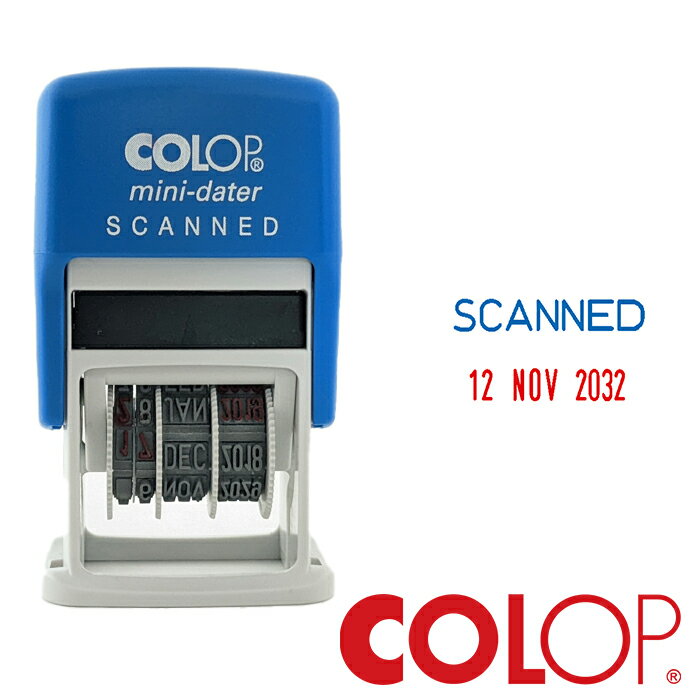 COLOP コロップ mini dater stamp 日付スタンプ+SCANNED 【2024年 - 2035年】おしゃれ レトロ かわいい ヨーロッパ 文房...