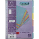 EXACOMPTA エグザコンタ 【Aquarel シリーズ】パステルカラー インデックス 【A4】【6分割】おしゃれ ヨーロッパ 文房具 文具 ファイル イン...