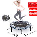 トランポリン 大人 フィットネス ダイエット 102CM 【耐荷重120kg】 スプリング式 家庭用 屋内 大人用 トレーニング 全身運動 折りたたみ式 保護カ...