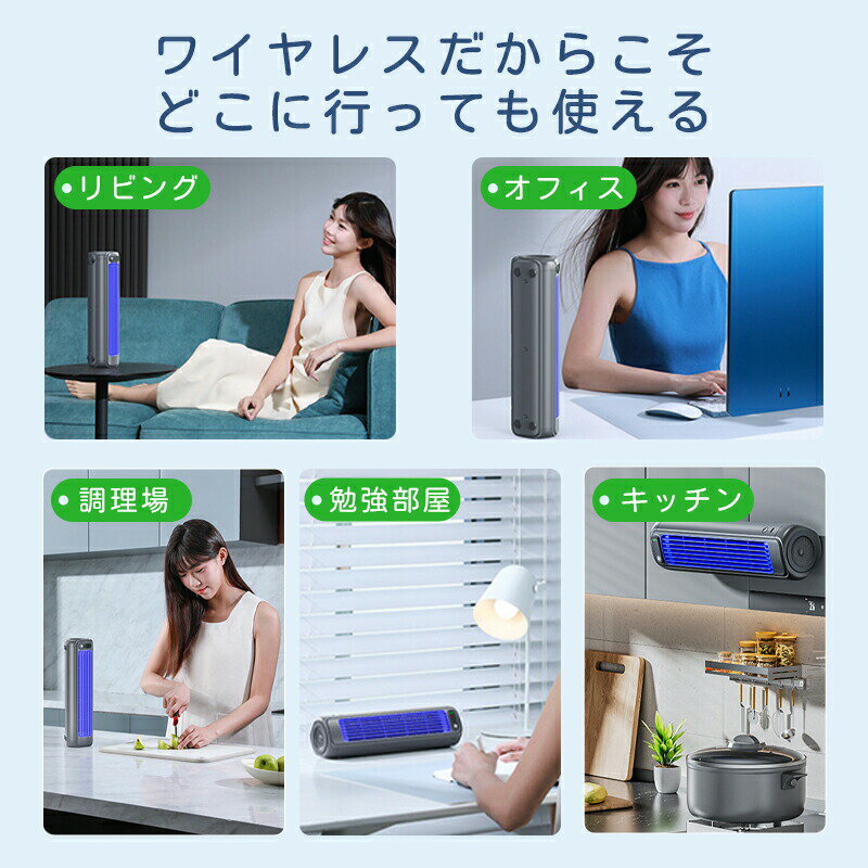 扇風機 卓上 タワーファン 壁掛け 小型 usb 充電式 オフィス サーキュレーター コ...