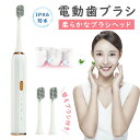 【マラソンで最大2000円OFF&P5倍!】電動歯ブラシ 水洗い 防水IPX6 Typc-C 2本替えブラシ タイマー機能 4つのモード 過圧防止 静音 歯垢除...