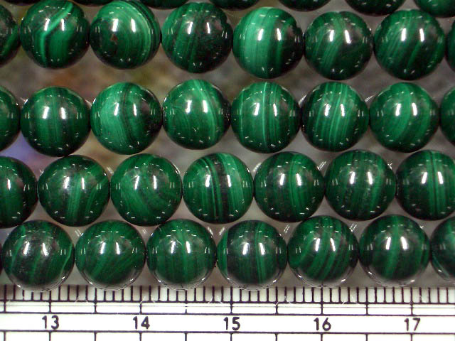 天然石ビーズマラカイト丸玉8mm・5個