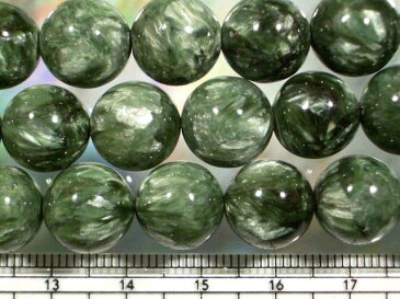 天然石ビーズセラフィナイト丸玉12mm・1個