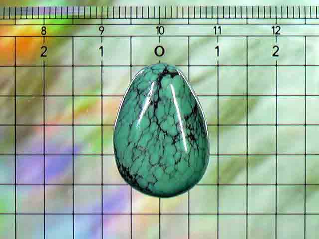 ターコイズ大粒 貫通穴開き 29.0carat No.2