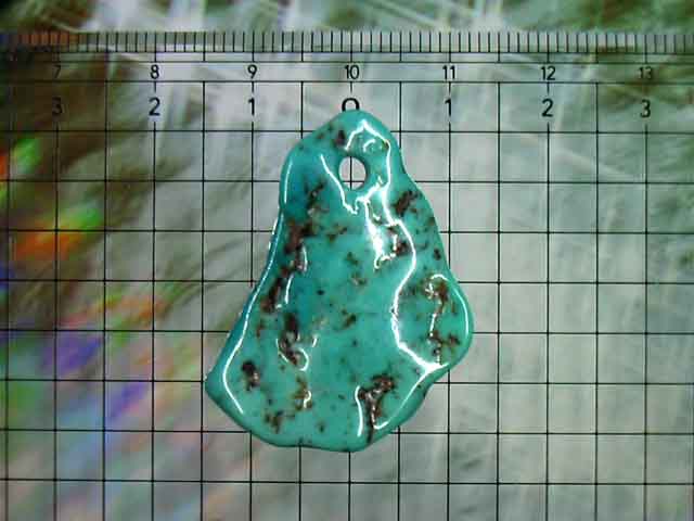 アリゾナ産ターコイズのペンダントトップ25.0carat