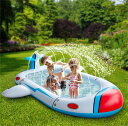 噴水マット 大きい プール 180cm 噴水池 水遊び 噴水 おもちゃ 可愛い 子供用 飛行機 噴水プール ウォーター アウトドア スプリンクラー プレイマット シャワーマット 水 夏 マット プール 子供 子ども 野外 屋外 家庭 散水 親子芝生遊び 遊具 芝生遊び 誕生日