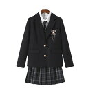 女の子 かっこいい 子供服 高生 制服 小学生 中学生 高校生 入学式 卒業式 学園祭 女子 学生服 上下 高校生 おしゃれ 可愛い セット スカート ブレザー ネクタイ シャツ プリーツスカート チェック柄 春夏秋冬スーツ コート着