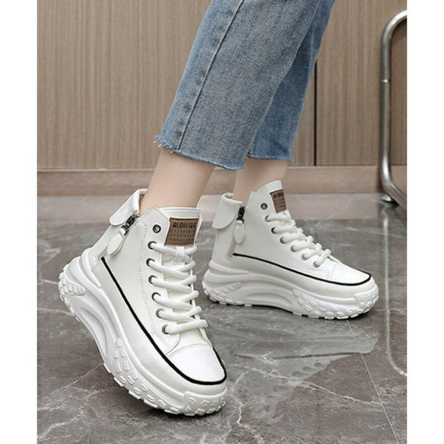 Rakuten - ハイカットスニーカー レディース 厚底靴 カジュアル靴 ウォーキング 通勤通学