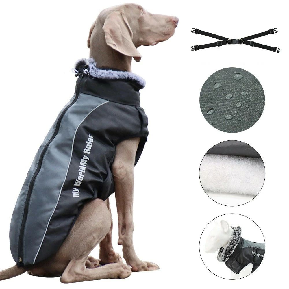 樂天商城 - 犬服 犬猫冬服 ペットスキーウェア 犬コート防寒 コート ジャケット 中型犬 大型犬向け ドッグウェア 冬　 スキーウェア コットンベスト ペットベスト　XL-6XL大きいサイズ