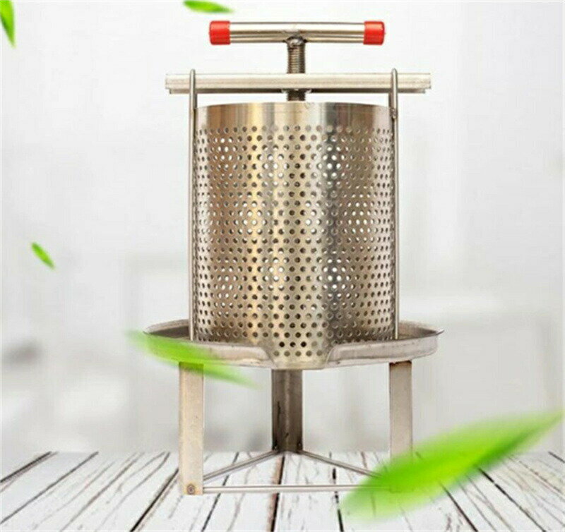 ステンレスハニープレス 蜂蜜圧搾機 蜂蜜分離器 ワックス押え 蜜を絞り器 蜂蜜抽出器 養蜂器具 蜂蜜分離器 採蜜器 プレス機 蜂蜜手動式 蜂蜜ワックスプレス ハニープレス 圧縮製蝋器 蜜こし器 ミツバチ 厚手ステンレススチール製