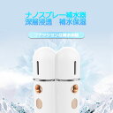 お買い物マラソン【P5倍】顔用加湿器 補水美容器 スプレー 携帯ミスト美顔器 小型 モイスチャー スプレー フェイス 保湿 ミニ補水美顔器 微粒子 ナノ ミニ加湿器 ハンディーミスト 補水 フェイススチーム フェイスミスト 美肌キープ スマホ充電可能 USB充電式