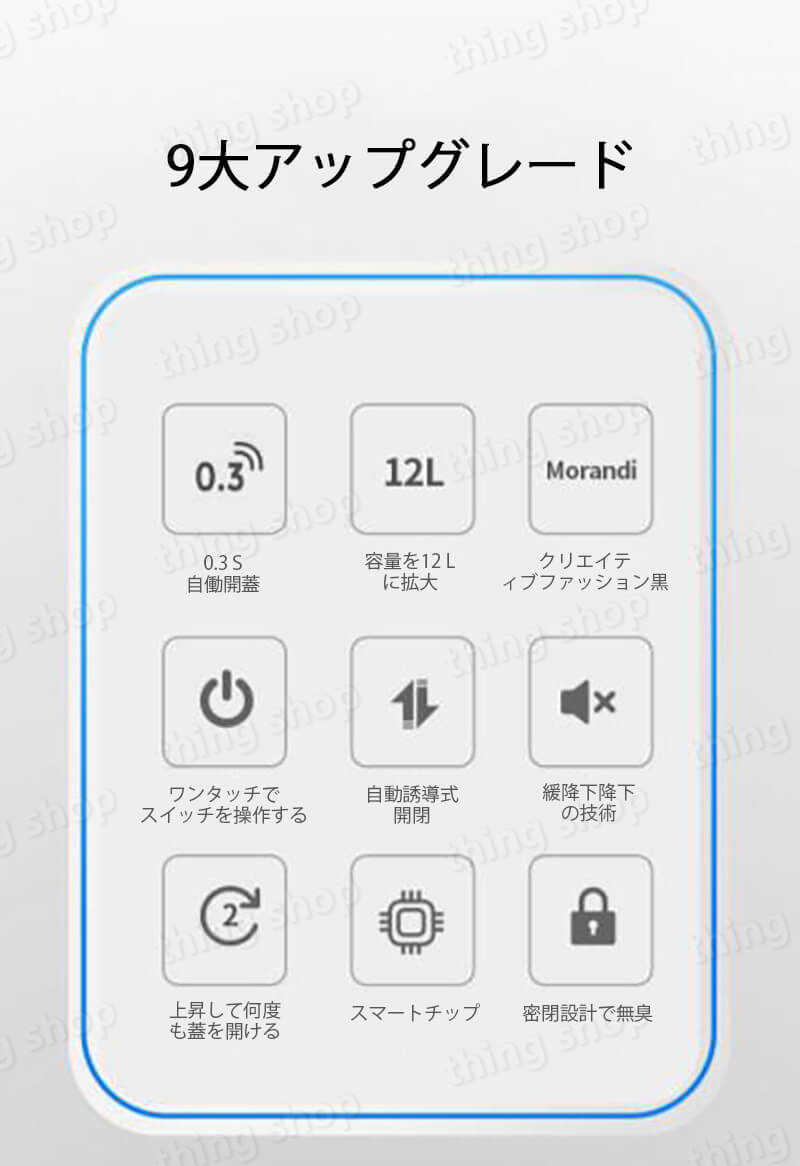 お買い物マラソン【P5倍】スマート誘導ゴミ箱 スマートゴミ箱 ゴミ箱 全自動開閉式 スマートゴミ箱 蓋付き ダストボックス おしゃれ 12L大容量 自動ゴミ箱 センサー キッチン 自動開閉 バッテリーオフィス キッチン 家庭利用可能 寝室 [2]