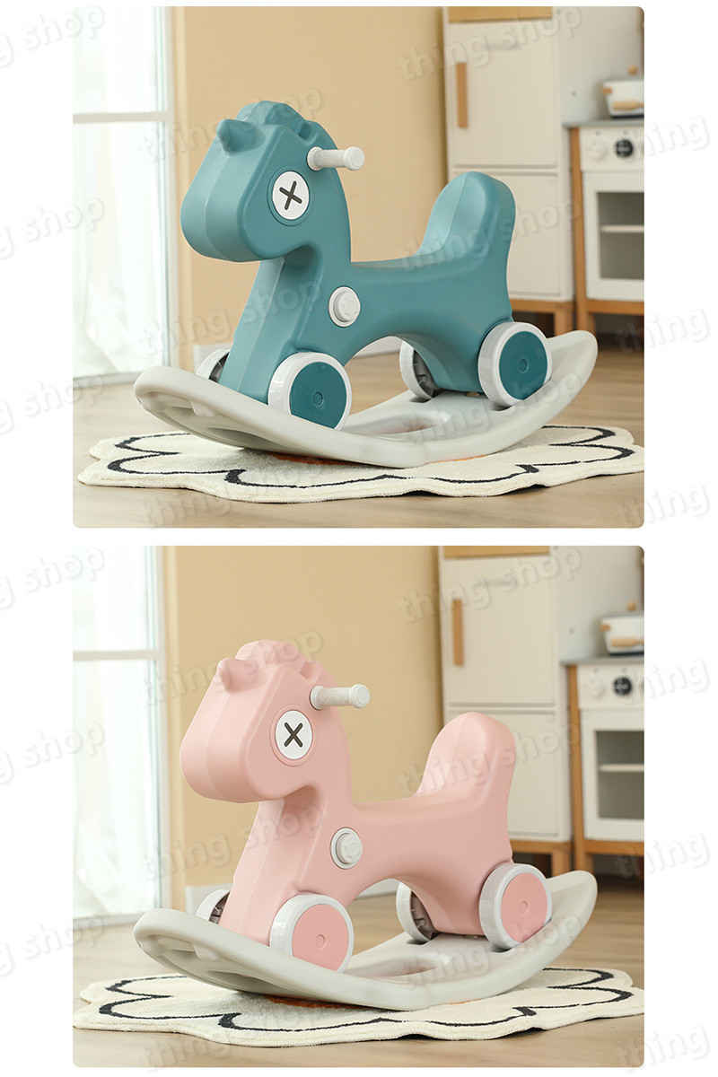 シングスのお買い物マラソン【P5倍】2in1子供の多機能木馬 ロッキングホース おもちゃ 足けり ストライダー 乗り物 女の子 男の子 おしゃれ バランス 玩具 室内遊具 乗用玩具 室内 ロッキング サーフボード のりもの 安定感 ボード キッズ 子供 おすすめ｜アングル2