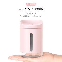 お買い物マラソン【P5倍】オフィス 卓上 加湿器 超音波式加湿器 卓上 ハイブリット加湿器 340ml大容量 加湿機 空気浄化機 自動停止機能 空焚き防止 超音波分子霧化 雰囲気ライトが付き 静音 抗菌 省エネ 節電 エコ オフィス 寝室 子供部屋 車載用