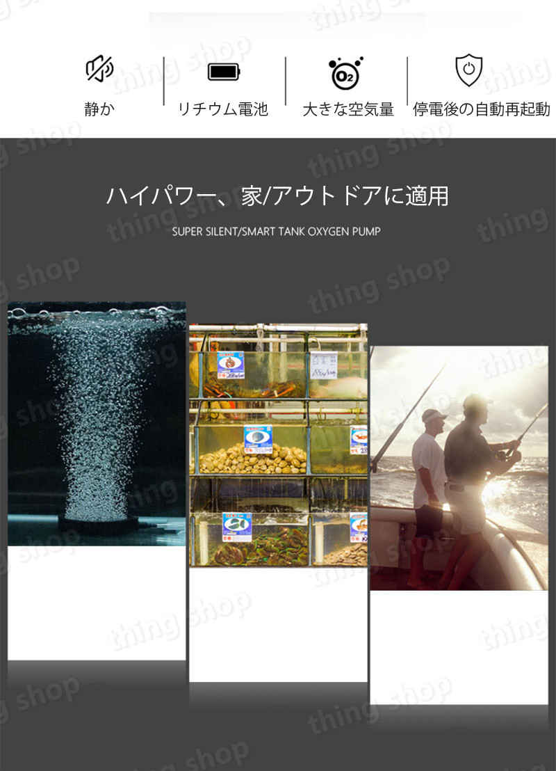 お買い物マラソン【P5倍】リチウム電池AC/DC酸素ポンプ ハイパワー 家/アウトドア...