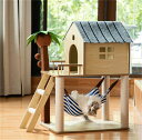 多機能キャットタワー 猫 爪とぎ オシャレ ヤシの小屋 玉付き ハンモック付き ジャンプ台 猫小屋 サイザル麻巻き ねこ ネコ 爪とぎポール 爪研ぎ 爪みがき ...