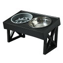 ペット用 食器 犬用 猫用 餌台 食器台 フードボウル ご飯台 ペット ボウル 脚付 エサ台 食べやすい 餌入れ 水入れ 小型犬 中型犬 猫用 えさ 皿 食事台 3段階 高さ調整可能 頸椎を保護す 溢れ止め 滑り止め ステンレスの皿 1000ML*2 取り外し可能