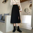無地 春夏 スカート スリット入り ロングスカート 大きいサイズ タイトスカート ハイウエスト 通勤 ビジネス フォマール 秋冬 レディース 仕事用 黒 オフィ...