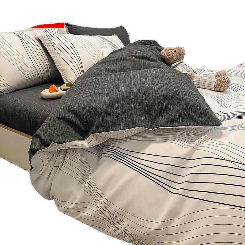 シングル 布団カバー 寝具カバーセット 布団カバーセット 20柄 フラットシーツ 可愛い 4点セット セミ..