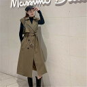 ロングベスト ノースリーブ ジレ ジレンチ 襟付き トレンチベスト ロング丈 ウエストベルト ジレ カジュアルコート ロングジレ ロングベスト レディース トレ...