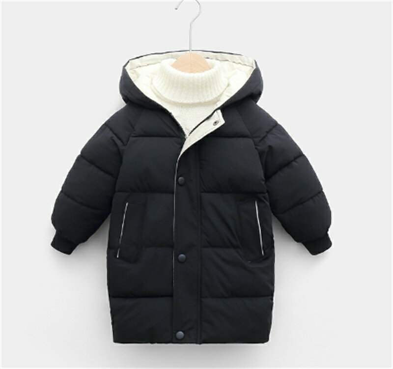 キッズ ダウンジャケット チュニック丈 子供服 女の子 男の子 ダウンコート フード付き 厚手 中綿入り ..