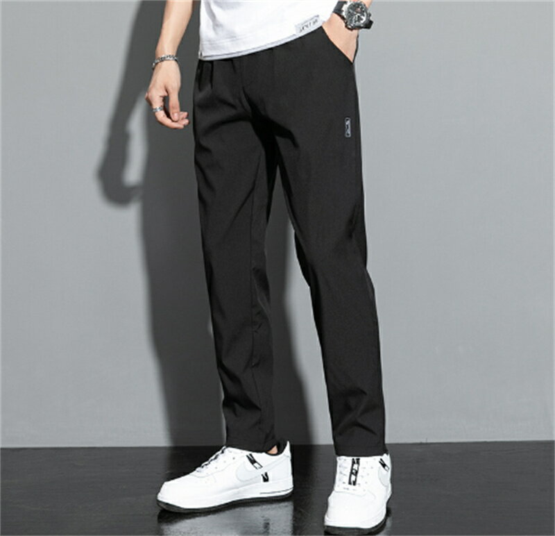 Skinney Pants - 【2本セット】 メンズ ゴルフパンツ ストレッチパンツ ストレッチパンツ 速乾 ゴルフウエア スリム ストレッチ ひんやりパンツ 冷感 トレーニングパンツ シンプル 速乾パンツ 送料無料 伸縮 冷感パンツ 長ズボン 無地