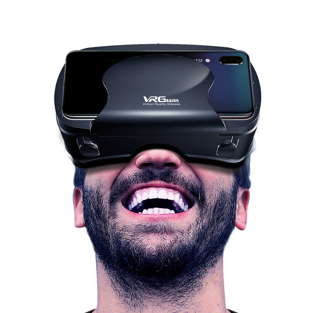 お買い物マラソン【P5倍】最新型 VRゴーグル VRヘッドセット iPhone androidスマホ用 ヘッドホン付き一体型 3D VRグラス メガネ 動画 ゲーム コントローラ/リモコン付き 受話可能 4.7-7.2インチのスマホ対応