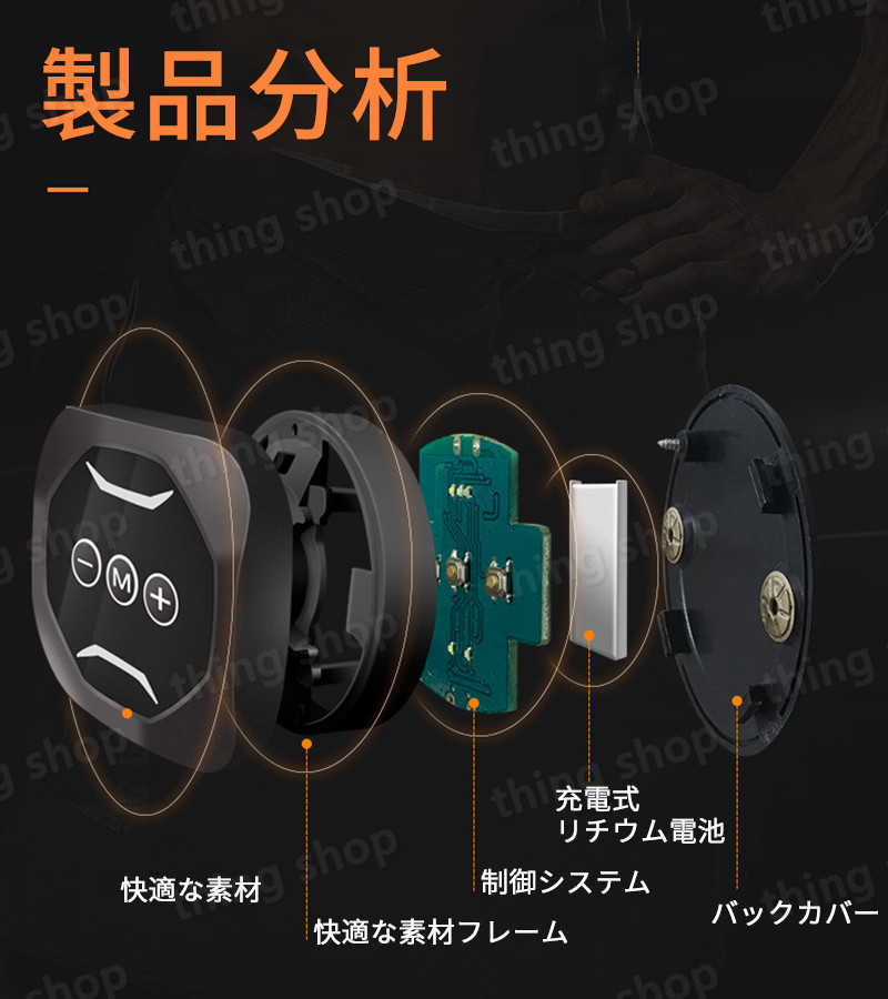 お買い物マラソン【P5倍】電動 充電式 ミニマッサージパッド EMS 腹筋 腹筋ベルト 肩 癒し グッズ 首こり解消 肩こり マッサージ器 ストレス解消 筋膜 リリース リモコン付き 静音 軽量 女性 男性 男女兼用