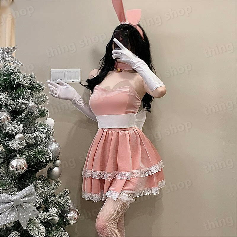 Vestido de Navidad Cosplay Vestido de Navidad Ladies 6 sets Vestido de Navidad Vestido de fiesta de Navidad dulce Vestido de Navidad Santa Claus Vestido de fiesta Regalos — vista 2