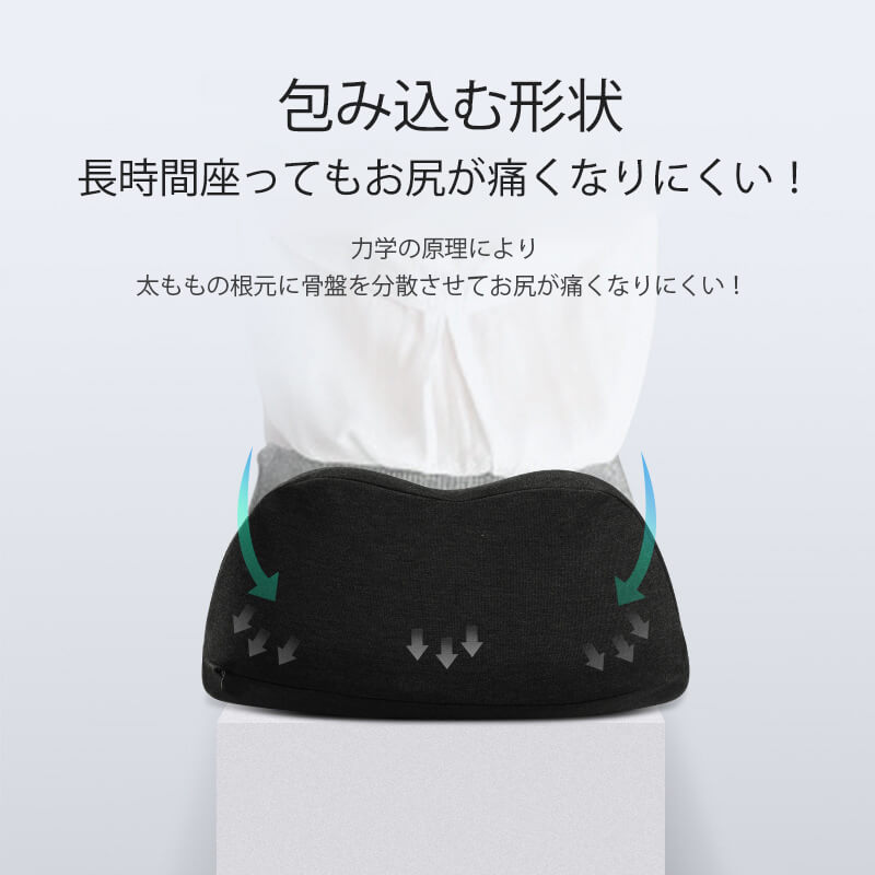 お買い物マラソン【P5倍】最新改良版 椅子用クッション 座布団 腰の負担を大幅に軽減 低反発クッション チェアクッション 人間工学 健康 猫背 正しい姿勢に導ぐ 骨盤サポート 車 オフィス デスクワーク 誕生日 プレゼント ヘルスケア座布団 [2]
