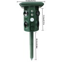 2023年最新モデル動物撃退器 害獣撃退 動物撃退 超音波 光 フラッシュ 点滅 振動 太陽光充電 超音波 調節可能 ねずみ駆除 猫よけ 犬よけ 鳥獣対策 害獣...