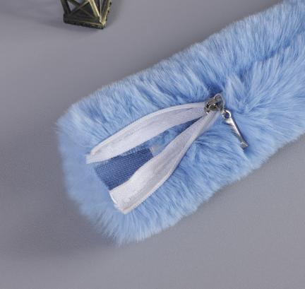 選べる12色&times;4サイズ ファーハンドル カバー バッグ ハンドル 秋冬 ファスナー式 フェイクファー ..