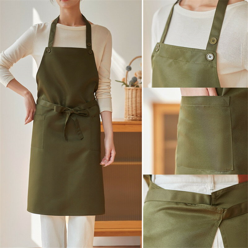 Sommelier Aprons - エプロン おしゃれ スタッフエプロン　首掛けエプロン キッチンエプロン 無地 レディース メンズ 共用 カフェレストラン 美容院 エステ サロン ユニフォーム 着丈85cm 7色